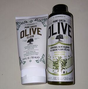 Korres Olive Concentrate Face & Body Firming Elixir & Olive Blossom Shower Gel
